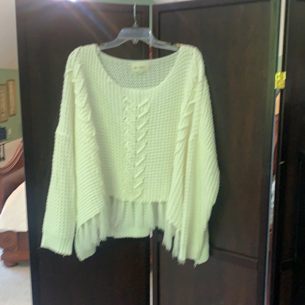 Fringe pullover sweater